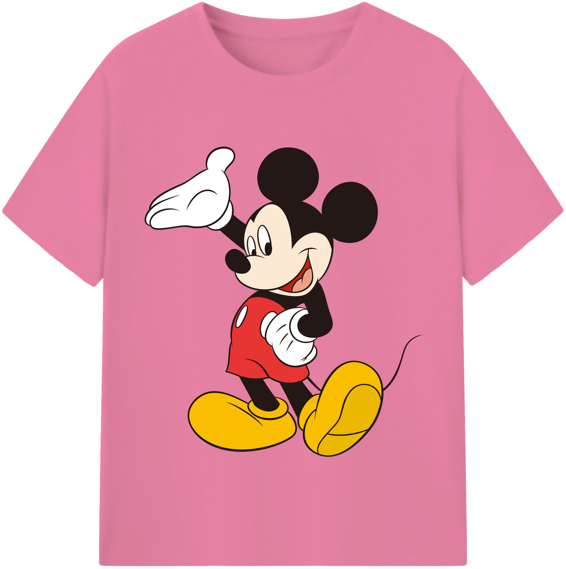 （画像用） ミッキーマウス Mickey Mouse 綿100％半袖Tシャツ（フロントプリント）